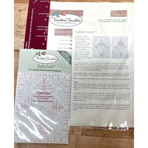 Timeless Touches Eyelet Friend 1/8" Eyelet Placement Template Tool For Crafting - Picture 2 of 4